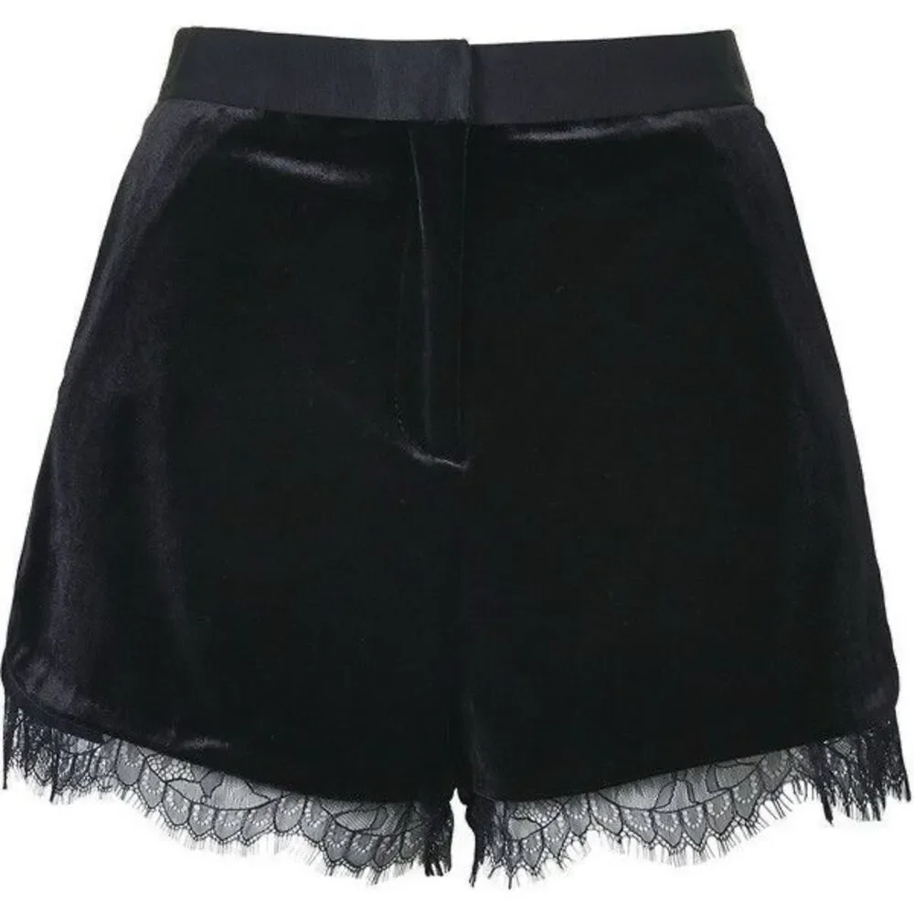 Topshop black velvet